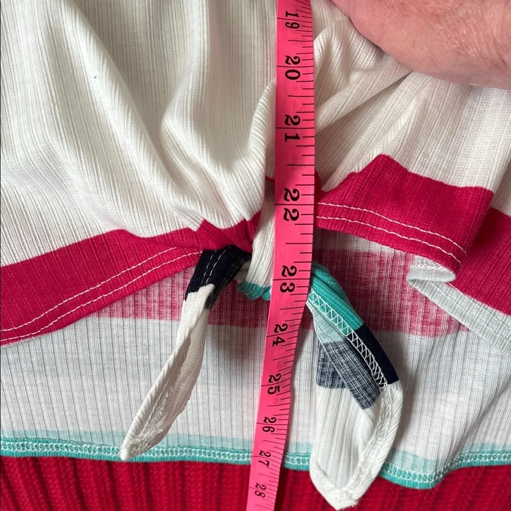 Colorful Striped Knot-Front Tee by Hailey & Co. - Picture 6 of 7